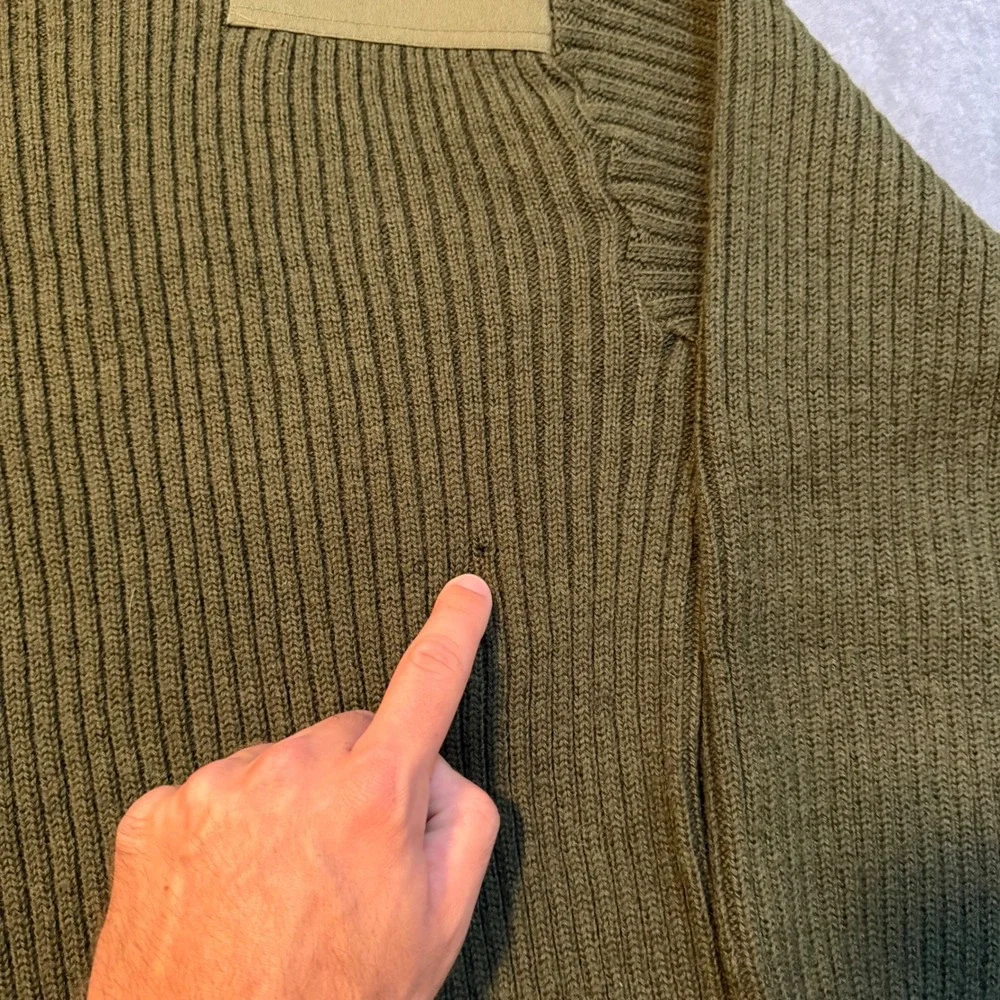 DSCP Valor Collection Military Wool Sweater Mens 40 New W Flaws Green Commando